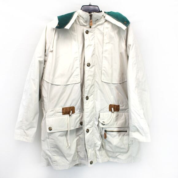 London Fog Milk White Men's Coat Jacket Parka Down Fill Utility Regular XL - Picture 1 of 9